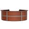 Linea Italia Reception Desk 11.1 ft D X 46 in H, 11.8 ft W X Thermofused Laminate, Cherry ZUC299 - alternate 1